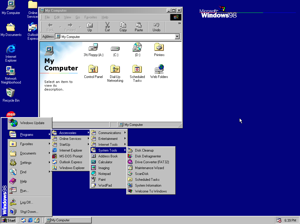 Windows 98 picture